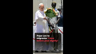Pope Leo meets migrants in Middle East, honors their 'dignity' in public address