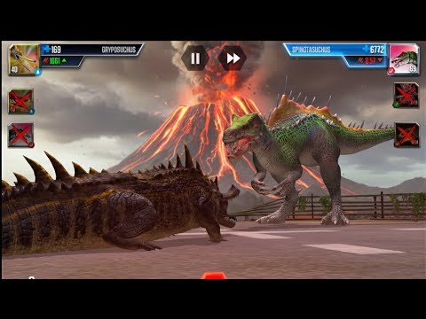 DEFEATED THE LEVEL 69 SPINOTASUCHUS! - Jurassic World The Game 