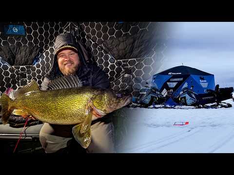 Wintercamping und Eisangeln auf GROSSE Zander (Teil 1)