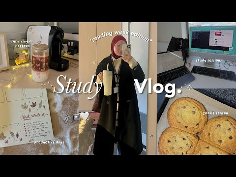 Productive study week📓 | Reading week, assignments, studying at the library, skin problems & more.