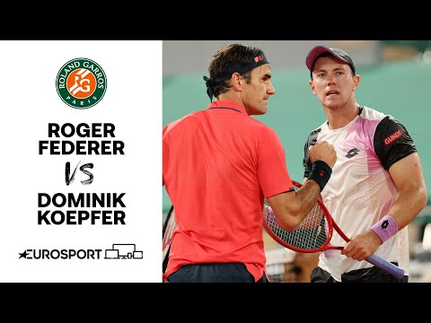 Roger Federer v Dominik Koepfer | 2021 Roland Garros - Round 3 Highlights | Tennis | Eurosport