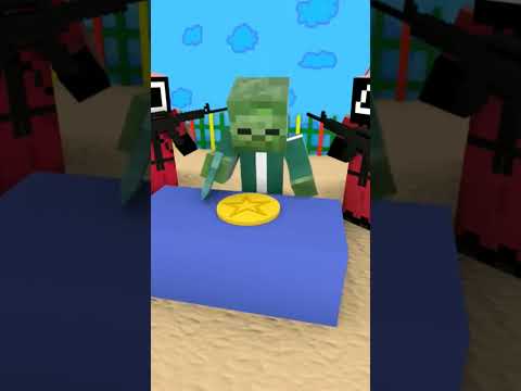 When Zombie Play Squid Game Dalgona Candy | Monster school Minecraft Animation