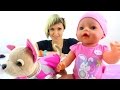 Куклы для девочек. Видео для детей "Как Мама". Собачка ChiChiLove и кукла Baby ...