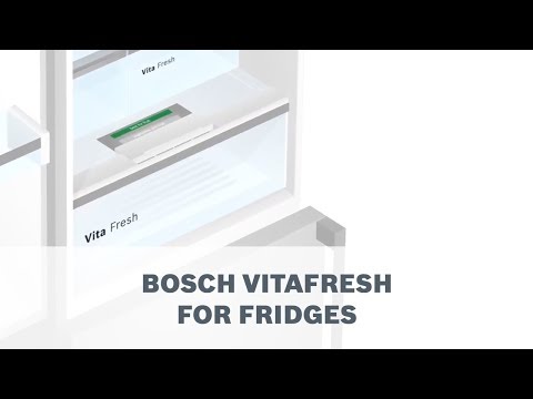 Bosch KGN397LEQ Serija 4, Laisvai statomas šaldytuvas-šaldiklis su šaldiklio skyriumi apačioje, 203 x 60 cm, Nerūdijančio plieno efektas video