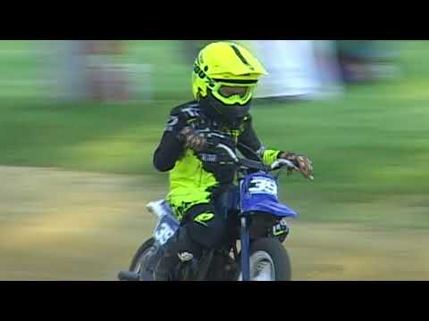 2021-06-05 Kids Racing 4-8 yo 50cc Division 2 Galesburg Motorcycle Flat Track Races Dirt Bike Racing