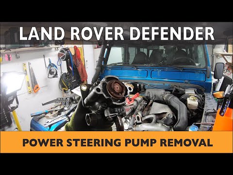 How to remove POWER STEERING PUMP on LAND ROVER DEFENDER TD5