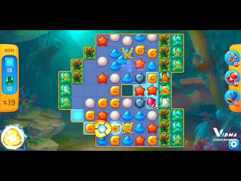 Fishdom. 6041 level no boosters and diamonds - 22 moves