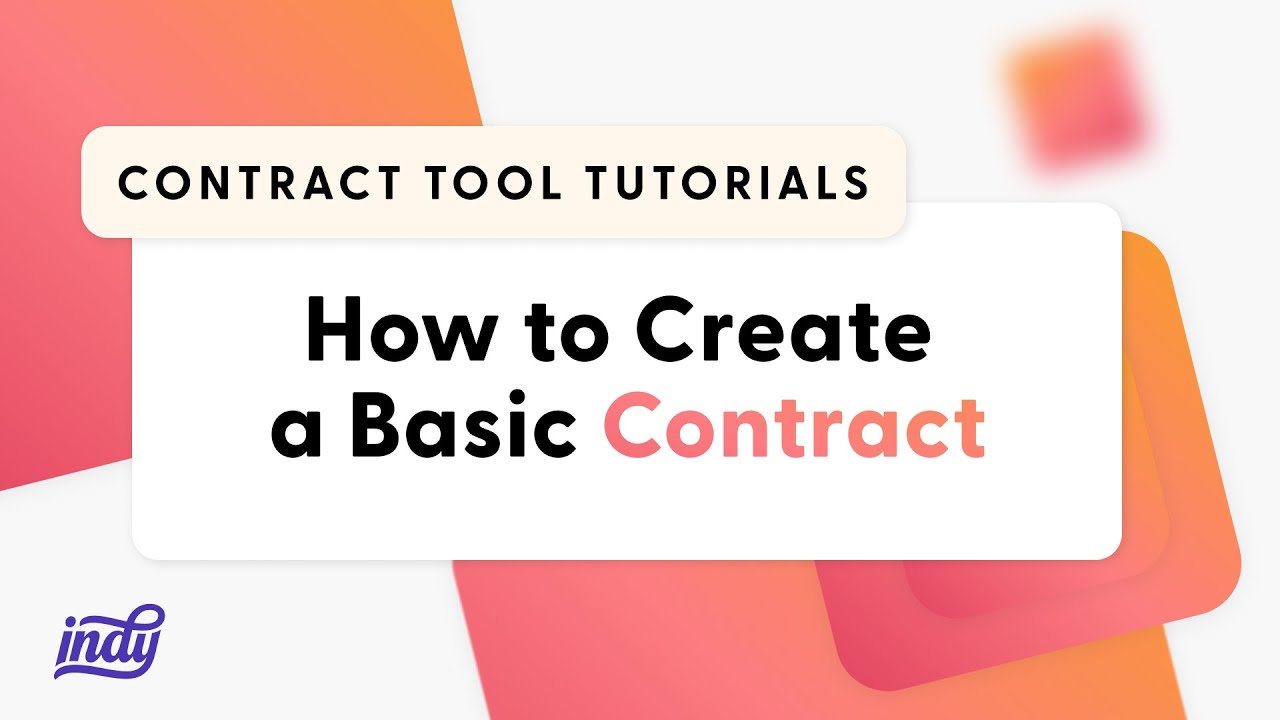 How to Create a Basic Contract with Indy