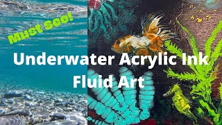 Incredible Vivid Underwater Acrylic Ink Fluid Art Painting - Must See!