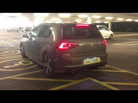 GOLF R stock exhaust sounds! Launch and DSG fart