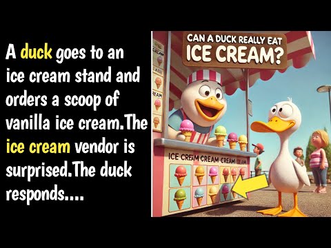 🤣 BEST JOKE OF THE DAY!Funny Duck Orders Ice Cream – Vendor’s Reaction is Priceless!