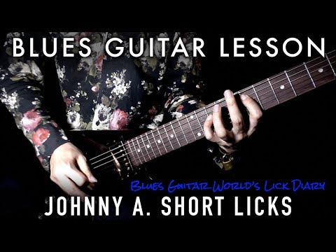 [TAB & SLOW] Johnny A. Blues Licks in C - Blues Guitar Lesson | #226