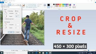 How to crop and resize photos in paint  ⏩