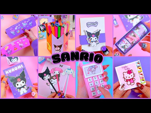 Vídeo relacionado con Get Trend Hello Kitty Sanrio Kuromi Set Papeleria Niña Adolescente Libreta con Estuche Boligrafos Bonitos Pegatinas Kawaii Material Regalos de Anime (Purple Kuromi)