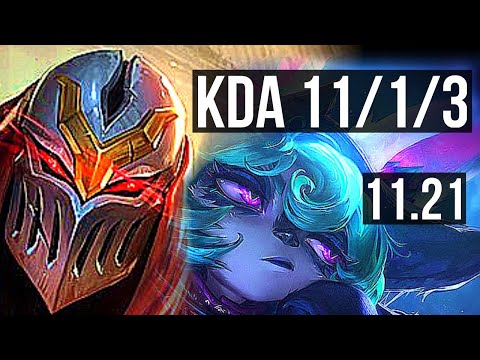 ZED vs VEX (MID) | 11/1/3, 500+ games, Godlike, 900K mastery | BR Master | 11.21