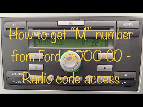 How to: Ford Radio Code 6000 CD - Get M serial number without removing stereo head unit
