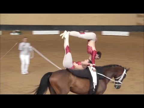Bayerische Vizemeisterinnen 2023 - Doppelvoltigieren - Luisa Horn und Gwendolyn Gröller