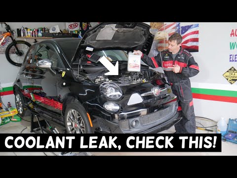 FIAT 500 COOLANT LEAK, FIAT 500 ABARTH LEAKING COOLANT ANTIFREEZE