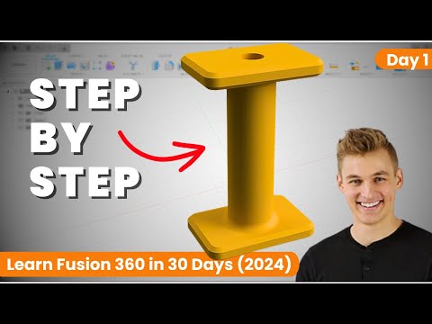 Day 1 of Learn Fusion 360 in 30 Days for Complete Beginners! - 2024 EDITION