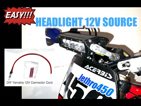 Yamaha Dirtbike Headlight Setup & Install 12V Source