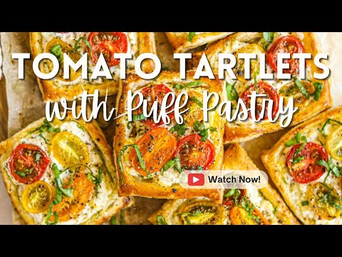 Easy Tomato Tartlets with Puff Pastry