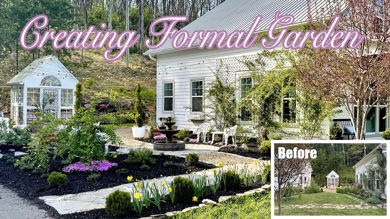 Creating A Formal Garden & Courtyard. Start to Finish! DIY Home Garden Design. Tennessee Garden.
