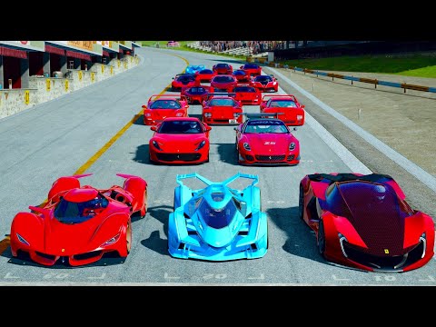 Lamborghini V12 Vision GT vs Ferrari Hypercars at Highlands