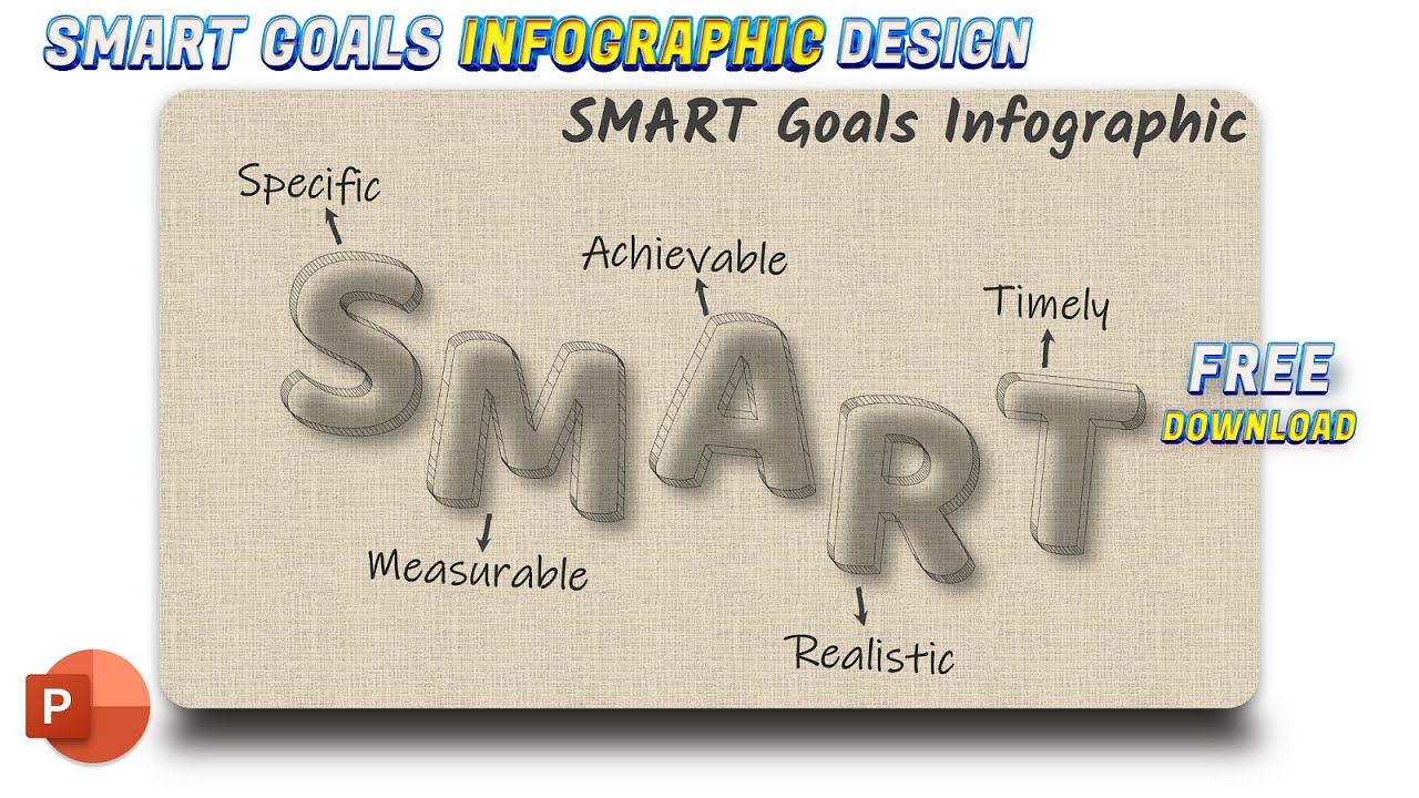 47.PowerPoint Tutorial Smart Goals Doodle Template | #smartgoals, #doodle