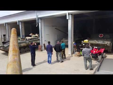 Tankodrom Milovice |T54 -výjezd z Garáže