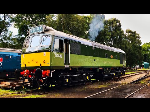 Class 25 D7659 Startup At Peak Rail 7/9/2019