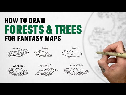 How To Draw Forests & Trees For Fantasy Maps (Simple & Advanced Examples)