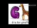 G Is For Giraffe Alphabet