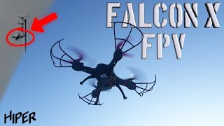 Обзор на самый дешёвый дрон: Hiper FALCON X FPV | Улетел и застрял в антенне? | ART PRO