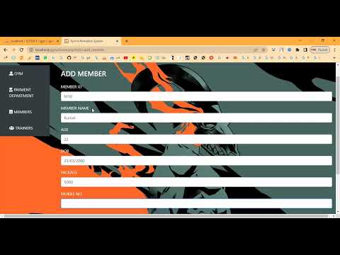 Gym Information System in PHP Application Projects