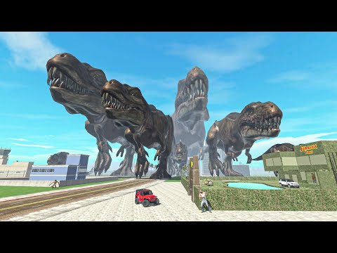 Franklin vs Giant Black Dinasaur Army in Indian Bikes Driving 3D