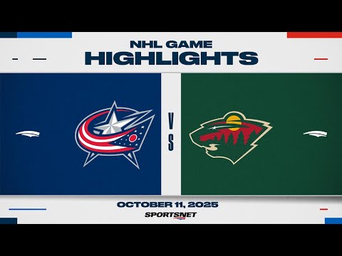 NHL Highlights | Blue Jackets vs. Wild - October 11, 2025