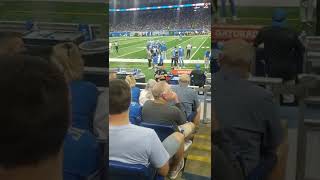 5th row at the Lions game,  Ford Field