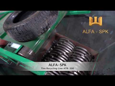 Tire recycling equipment ATR-300 / crumb rubber / Mini tire recycling plant ATR-300