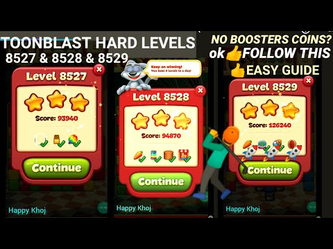 toon blast LEVELS 8527|8528|8529 🤺pass EASILY✨🏃