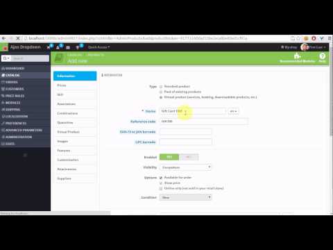 Gift card certificate module for Prestashop - how to define gift card product