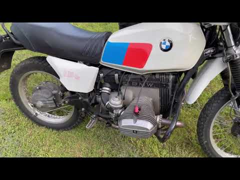 1983 BMW R80GS START UP AND TICKOVER