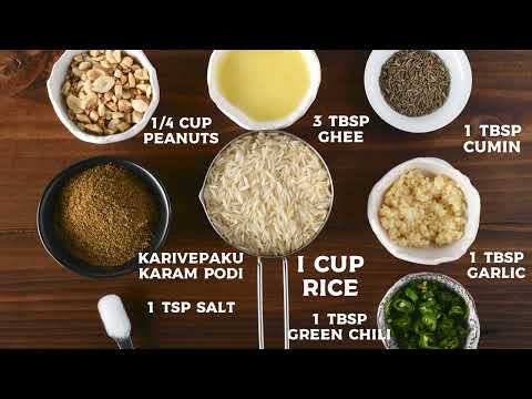 Curry Leaf Rice with Karivepaku Karam Podi