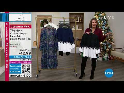 Colleen Lopez LaceTrim Mixed Media Top