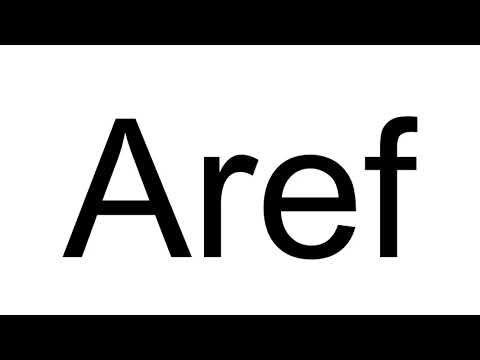 How to Pronounce Aref