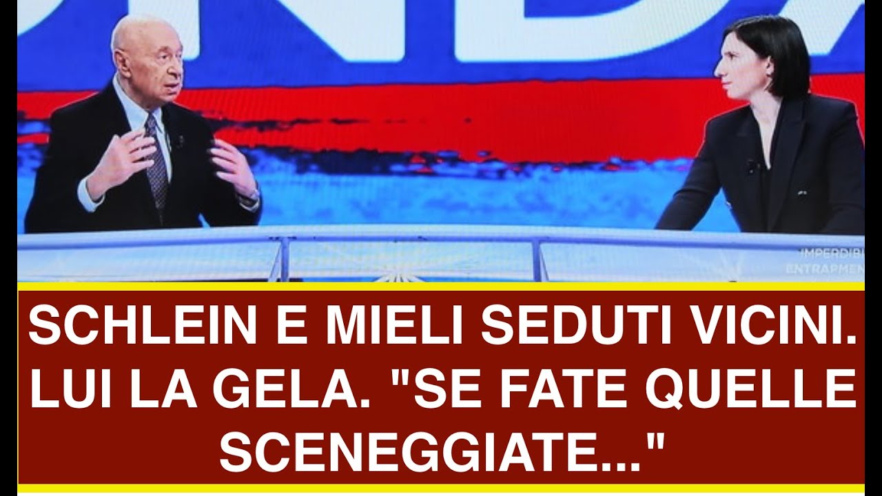 SCHLEIN E MIELI SEDUTI VICINI. LUI LA GELA. "SE FATE QUELLE SCENEGGIATE..."