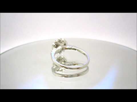 18K WHITE GOLD ROUND CUT DIAMOND ENGAGEMENT RING ART DECO 2.40CT - ASW - 207