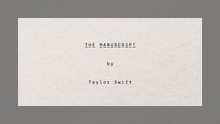 Taylor Swift - The Manuscript (Lyrics)
