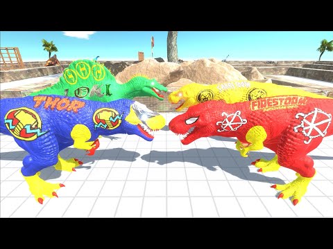 THOR and LOKI TEAM DEATH RUN - Animal Revolt Battle Simulator