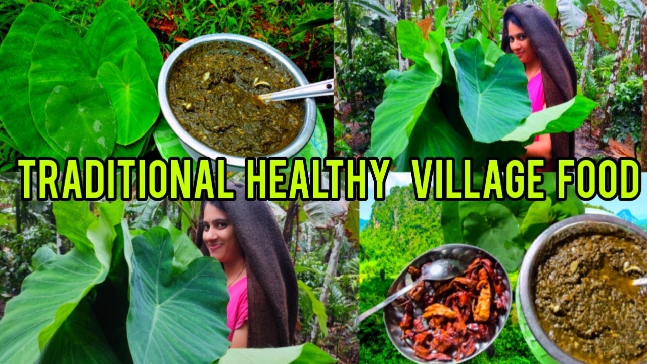 Traditional healthy village food/ಕಸುವು ನೀಡುವ ಕೆಸುವಿನ ಕರಕಲಿ/Colocasia Leaves Curry