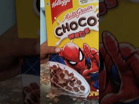 Kelloggs Multigrain chocos spider man webs #kelloggs